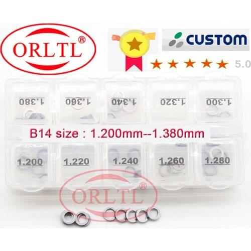 ORLTL COMMON RAIL INJECTOR ADJUST SHIMS B14(1.20-1.38) ,(1.40-1.58 )MM Diameter 2.3X4.2MM FOR BOSCH 50PC/BOX