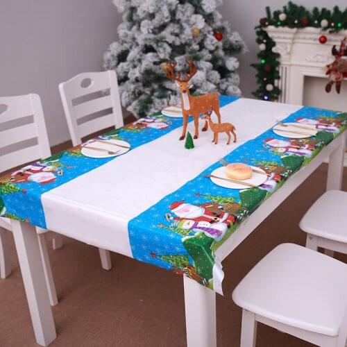 Clean Hearting New Year Christmas Tablecloth Kitchen Dining Table Decorations Home Rectangular Party Table Covers Christmas 2019