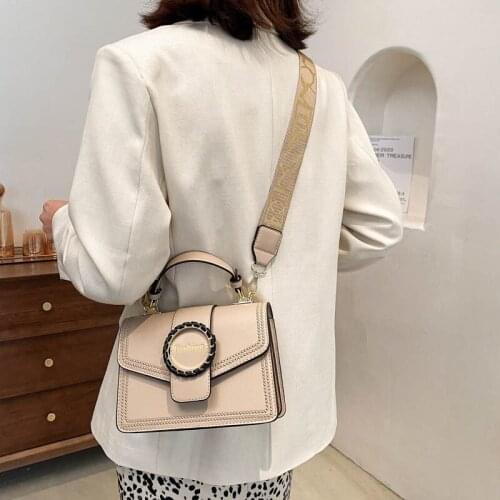 Wide shoulder strap single shoulder messenger bag new fashion casual solid color crossbody bags for women designer luxury