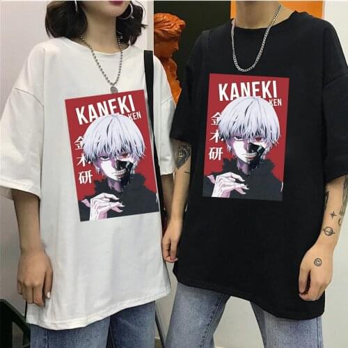 Tokyo Ghoul Kaneki Anime Mens T-Shirt Japanese Mens Tshirt Short Sleeve anime Printed Tee Shirt Tops for Men
