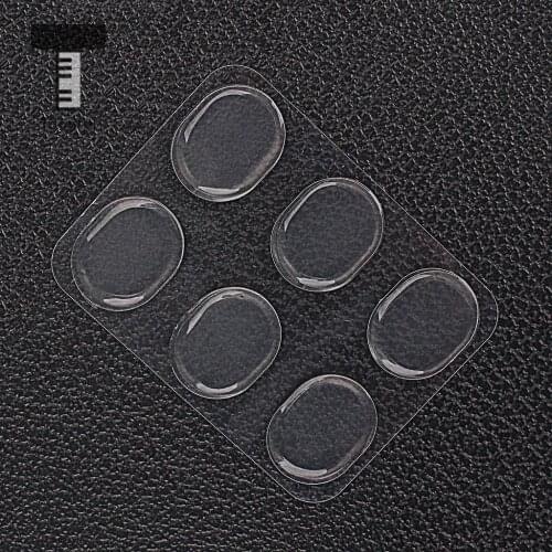 Tooyful Set of 6 Transparent Snare Drum Damper Gel Pads Mute Muffler Pad Mat Drum Set Tone Control Percussion Accessory