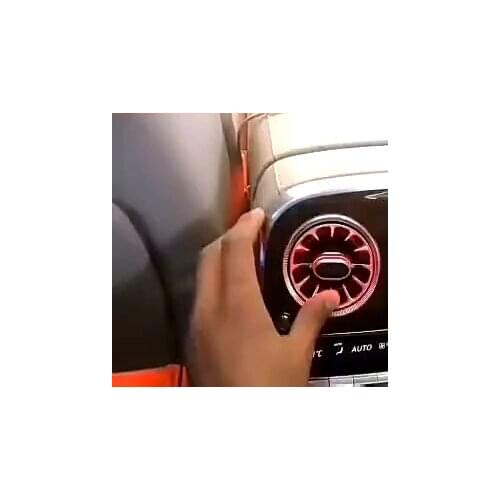 Turbo Air Vent Outlet With Interior Ambient Light Car Atmosphere Light For Mercedes Benz w222 S class 64 colors 2014-2020