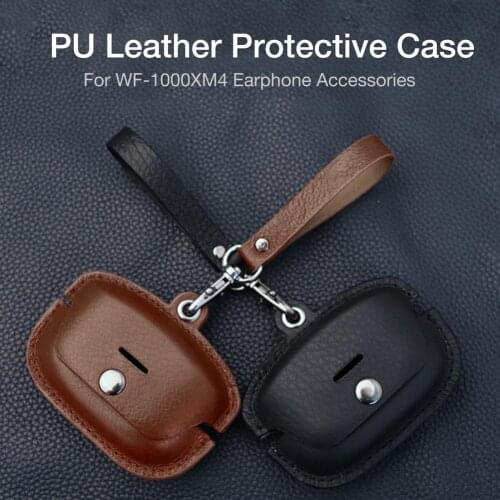 Vintage PU Leather Anti-scratch Protective Cover For Sony WF-1000XM4 Wireless Earphone Full Cover Storage Bag Protector Case HOT