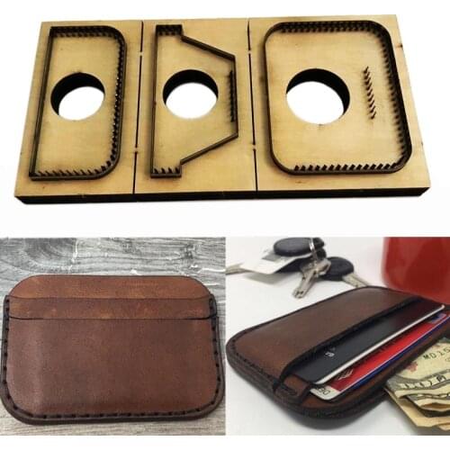Japan Steel Blade mould DIY leather card holder bag set hand punch tool knife mould wooden die Leathercraft Tool set 215X280MM