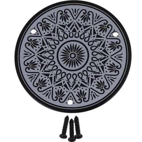 52mm Dia Alloy Electric Guitar Round Switch Cover Backplate Black