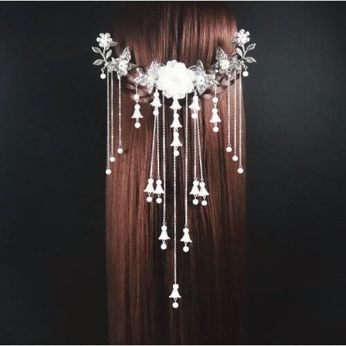 Costume Headdress Hairpin of Restoring Hair Clasp Ancient Classical Decoration Step Shake Tassel Hanfu Cosplay Hair Accessories
