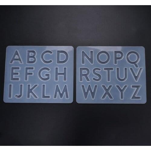 1=13 Crystal Epoxy English letter Pinyin Alphabet Silicone Mould DIY Handmade Jewelry Resin Digital Pendant silicone Mode