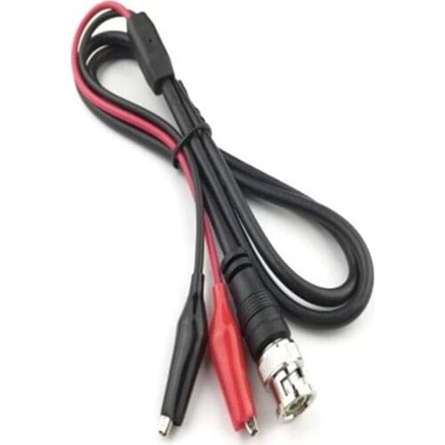 2pcs 100cm BNC Q9 to Dual Alligator Clip Oscilloscope Test Probe Leads Wholeasle