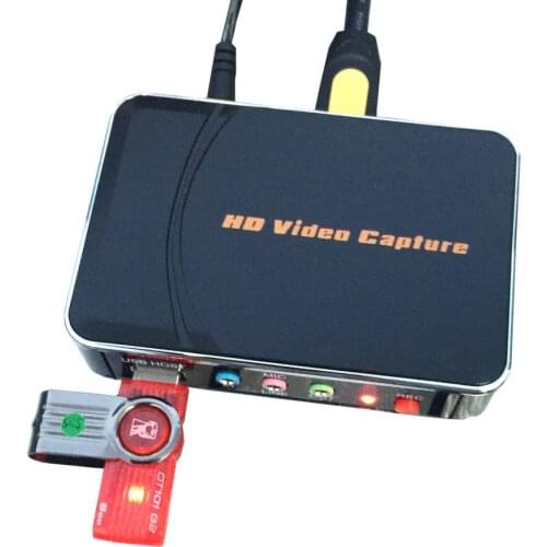 2017 New 1080p hd video game capture hdmi recorder, convert HDMI, YPbPr contents to USB Flash Driver Free shipping