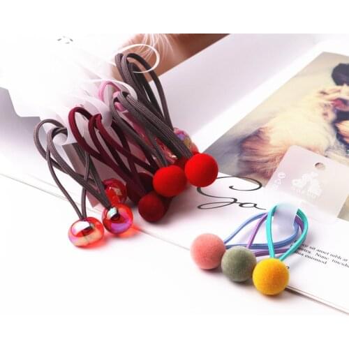 3pcs/lot Sweet Baby Hair Accessories Candy Color Kids Elastic Hair Rope Ponytail Band Ties Girls Hair Accessories Baby Girl
