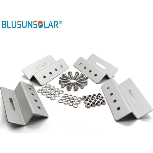 50 Sets 100% Aluminum Z- mounting Type Solar Panel Roof Mounting Bracket for carvan roof
