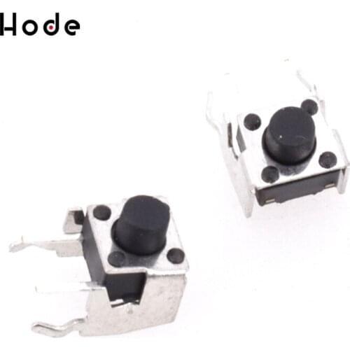 50pcs 6*6*6mm PCB Momentary Tactile Tact Push Button Switch Right Angle With stent