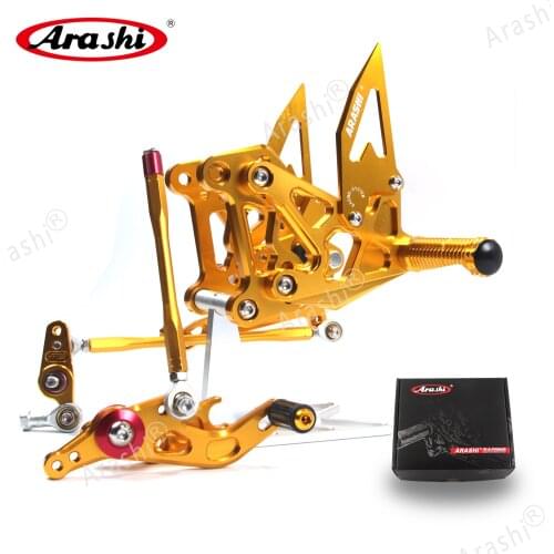 Arashi For MV AGUSTA Brutale 675 2012-2016 CNC Rider Rearset Adjustable Footrests Foot Pegs Pedals 2012 2013 2014 2015