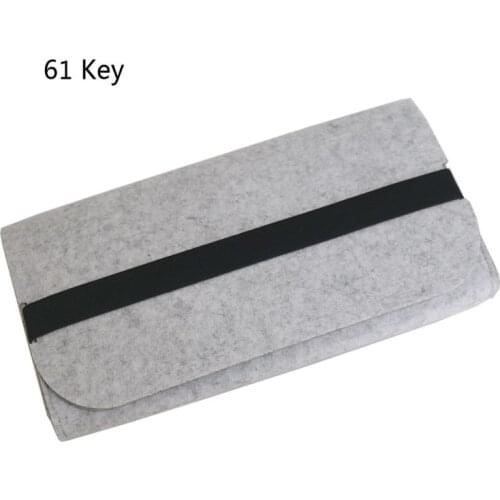 Large Capacity Portable Storage Organizer Felt Practical Elastic Band Durable Pouch Dust Proof Mechanical Keyboard Bag QXNF