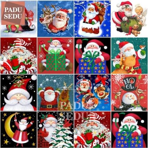 Diamond Painting Christmas Gifts For Kids Gift Santa 5D Diy Full Square Bead Diamond Embroidery Cross Stitch Kit Decoration Home
