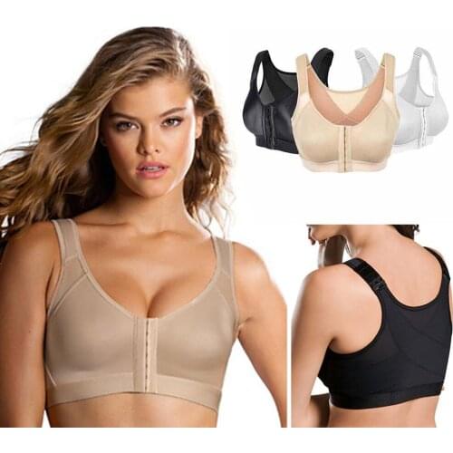 Hot Women Posture Corrector Bra Sports Bras Wireless Back Support Push Up Fitness Bra Underwear