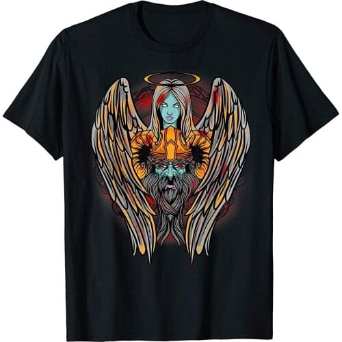 Viking Angel Wings Viking Warrior T-Shirt(2)