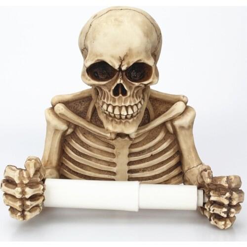 Creative Skull Shaped Tissue Holder Wall Mounted Paper Holders Toilet Roll Paper Shelf Home Kitchen Hanging Tissue Box Rack