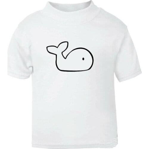 Cute Whale print Kids tshirt Boy Girl t shirt For Children Toddler Clothes Funny Tumblr Top Tees Drop Ship CZ-25