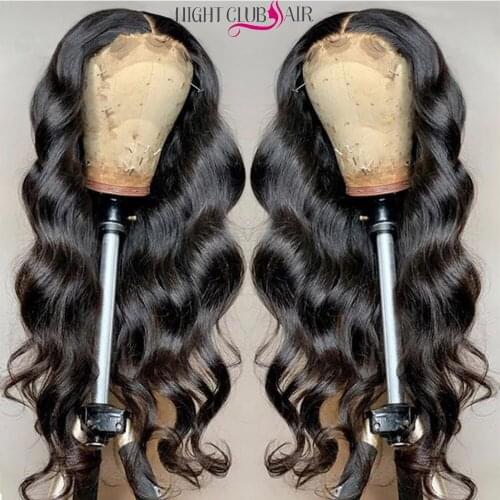 Night Club Long Body Wave Wig Brazilian Hair Lace Front Wigs 4x4 Closure Wig Human Hair Pre Plucked Hair For Black Women