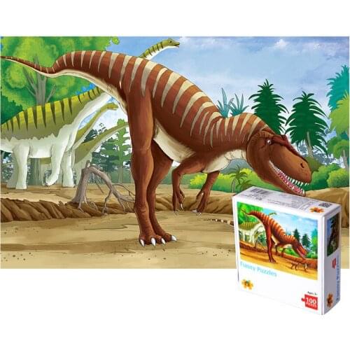 100 pcs Dinosaur Jigsaw Puzzles Ages 4-8 Puzzles for Children Kids Learning Preschool Educational Toys for Boys and Girls Puzzle