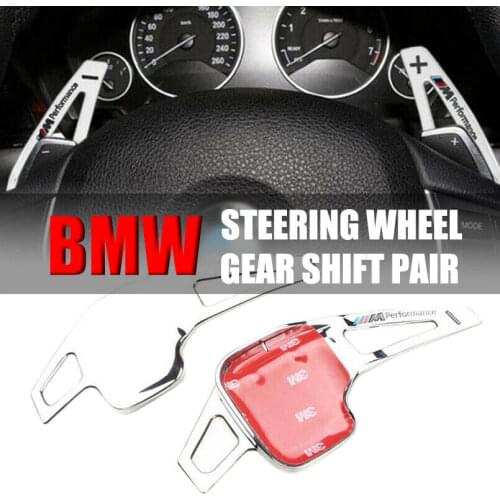 1 Pair Silver Aluminum Steering Wheel Gear Shift Paddles For BMW 3 5 Series F10 F18 F30