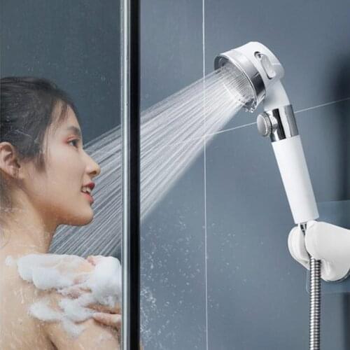 High Pressure Water Saving Spray Shower Head 360 Rotated Rainfall Shower Head Bathroom Hand-held Pressurized Massage Shower Head