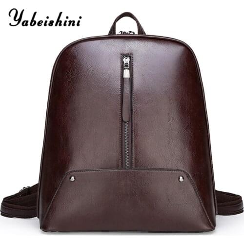 High Quality Women Oil Wax Leather Backpack Fashion Women Backpack For Ladies Large Capacity Travel Backpack Mochila Feminina