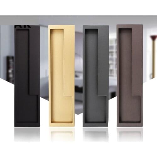 Black Gold Sliding Door Handle Hidden Door Handles Interior Door Pulls Wardrobe Handle Kitchen Drawer Pulls Door Hardware
