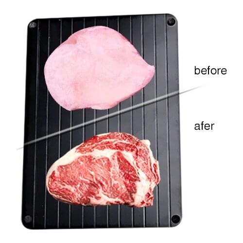 Thawing Plate Aluminum Thawing Plate Fast Thawing Plate 2mm Large Kitchen Tool Thawing Plate Eco-friendly Power Saving PM0476