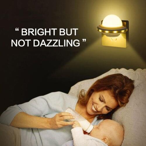 1Pcs Intelligent Remote Control Night Light Plug-in Led Bedroom Lamp Bedside Lamp Luminous Lamp Feeding Lamp For Baby Dropship