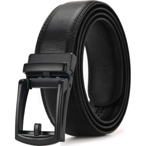 High Quality Business Cowhide genuine Leather Belt Men High Quality Male Buckle Brand Luxury mens belts