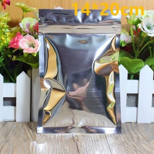 14*20cm Aluminum Foil Resealable Valve Zip Lock Retail Plastic Packaging Pack Bags, Zipper Ziplock Bag Plastic Party Package