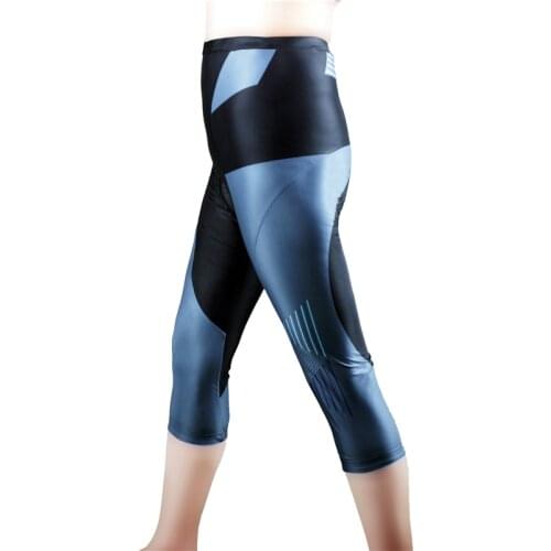 ILPALADINO Womens 3/4 Cycling Pants Striped Team Pro Ladies 3/4 Mountain Bike Tights Race Fit Sport Bicycle Trousers 3D Padded