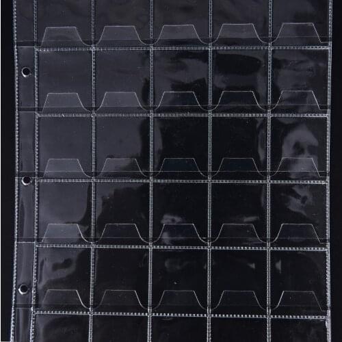 1Pcs Sheet 30 Pockets Coin Holders Coins Collection Book Money Storage Book Anti-slip Coin Commemorative Album Page