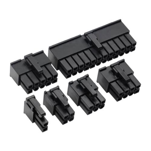 10pcs!!! 5557-R 5557 4.2mm Black Automotive wiring harness connector male 2 - 24 pin for PC/computer graphics card PCI-E Power