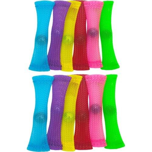 12pcs Network Management System With Glass Marble Decompression Toy Candy Color Decompression Toy Vent Toys