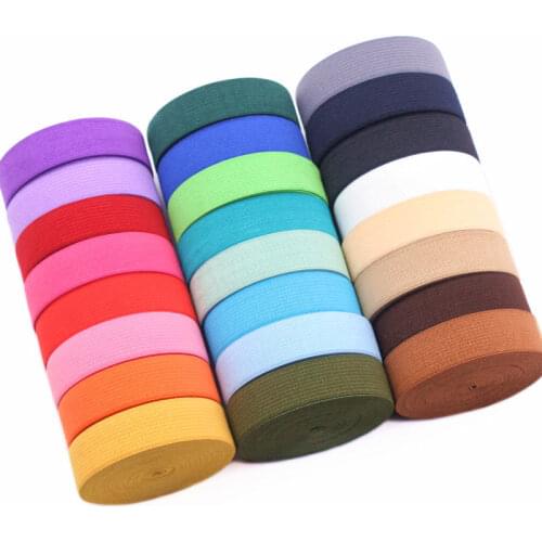 5meter/pack width 2cm Elastic band color crocheted elastic stretch rope clothing accessories polyester flat elastic band