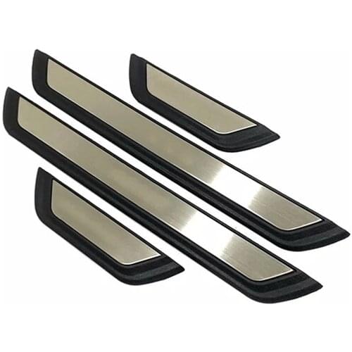 2019 2020 For Toyota Corolla Sedan Stainless Steel 4 Car Door Sill Trim Protectors Guard Foot pedal Trim Car Styling Accessories