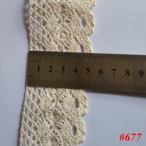 3 YARD 5CM Laciness Accessories Cloth Material Natural Color Lace Cotton DIY Decoration Material Cord Lace Fabric NO677