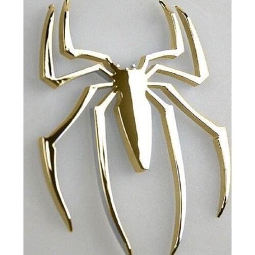 3D Car Stickers HOT Universal Metal Spider Shape Emblem Chrome 3D Car Truck Motor Decal Sticker 2021 New