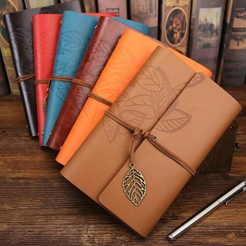 A5 A6 Notebook Sketchbook Stationery PU Leather Cover Diary Note Book Bullet Travelers Bucket List Journal Supplies Papeleria
