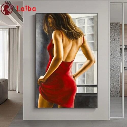 Diamond Embroidery Hot selling home art sexy woman Picture Diamond Painting Full Square round drill Mosaic Cross Stitch Wall Art