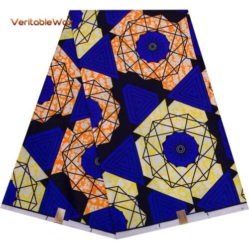 Ankara African Prints Patchwork Textile Fabric 100% Polyester Real Wax Sewing Dress DIY Craft Design Tissu Nigerian Pagne FP6407