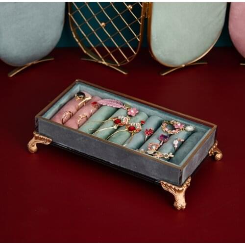 Velvet Jewellery Rings Travel Box Case Storage Display Earring Storage