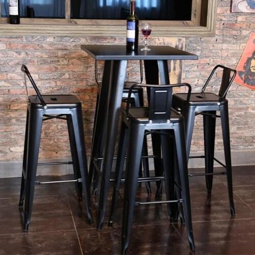 Industrial Style Bar Tables Retro Bar Table Industrial Style Wrought Iron Bar Table High Dining Table Bar Furniture HWC