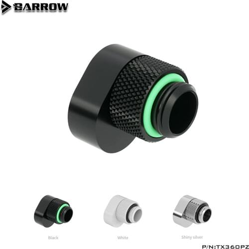 BARROW POM Material ‘G1/4 ’360 Rotary Offset Connector Suitable for Adjustment Connection Less Than 6mm Adapter Male to Famale