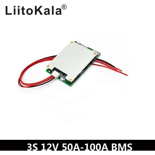 BMS 3S 100A 12V Li-ion Lithium 18650 Battery protection circuit Packs PCB Board Balance Integrated Circuits Electronic Module
