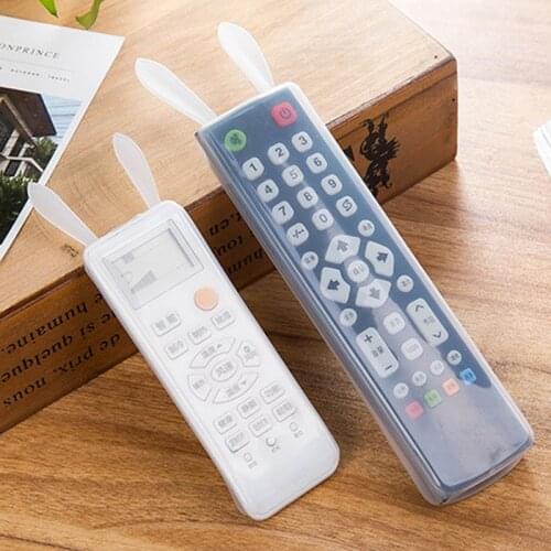 Rabbit Ear Type Remote Control Cover for TV Air Conditioner Transparent Noctilucent Dustproof Remote Control Protective Case