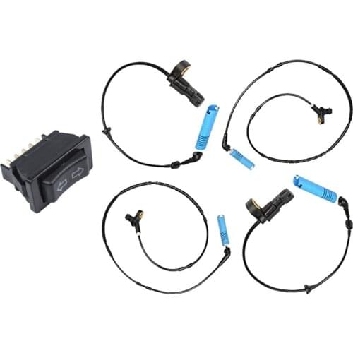 1 Pcs Car Power Window Master Switch & 4 Pcs Front+Rear Car Wheel Speed Sensor